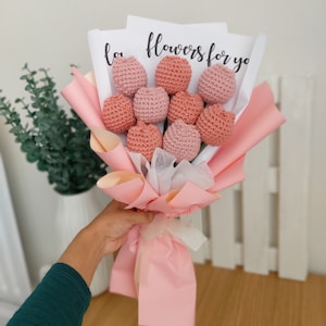 Crochet Flower Tulip Birthday Gift Knitted Flower Bouquet Crochet Flower Gift Bday Crochet Tulip Bouquet Gift For Mother Day Flowers Bunch
