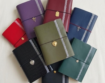 Travelers Notebook Trifold Leather Journal Cover Refillable Travelers Journal Vegan Leather Notebook Personalised Travellers Leather Cover