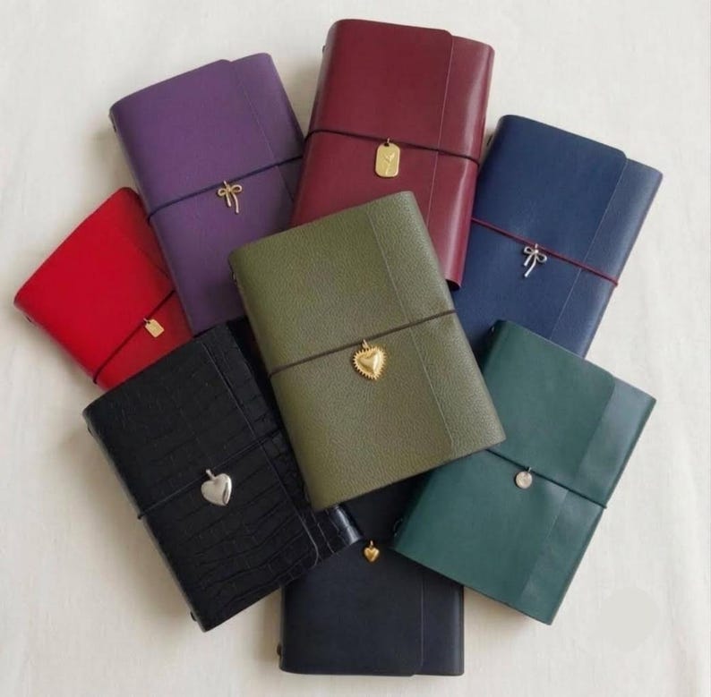 Travelers Notebook Trifold Leather Journal Cover Refillable Travelers Journal Vegan Leather Notebook Personalised Traveller Leather Notebook