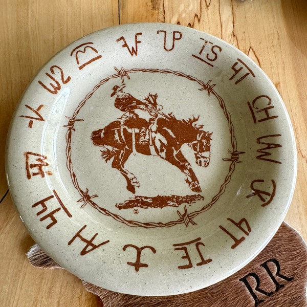 Blue Mountain Brands Bread Plate - Handmade Pottery Pendleton Oregon