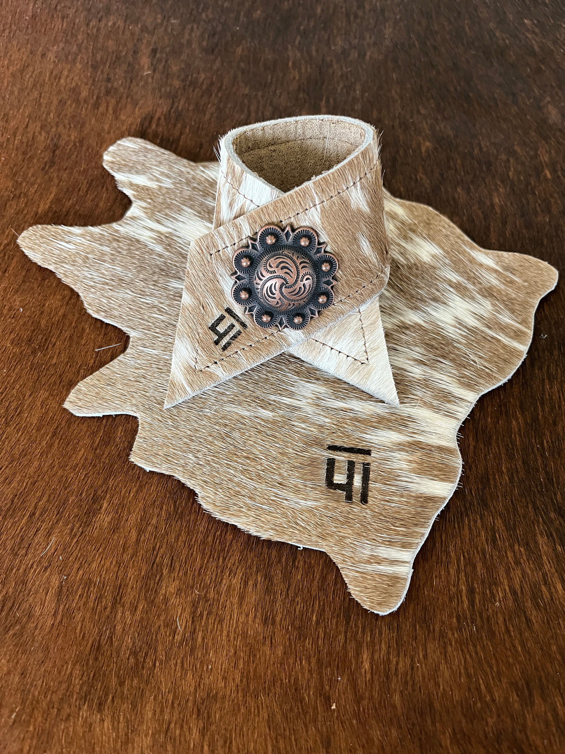 Custom Branded Cowhide Napkin Rings Etsy