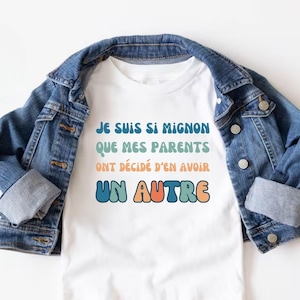Pregnancy Announcement in French. Future Big Brother Gift. Soon to be Big Brother. Child Tshirt. Baby Announcement Gift. Bientôt Grand Frère