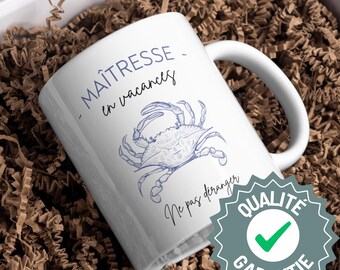 Mug French Teacher. French Teacher Gift. Teacher Appreciation Gift. Maîtresse Mug. Mug French Female Teacher. Don't disturb teacher holidays