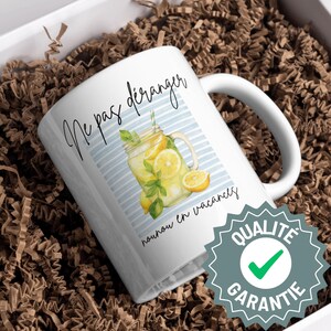 Mug French Babysitter. Nounou Gift. Nounou Appreciation Gift. Nounou en vacances. Mug for French Babysitter. Summer Holiday Mug.