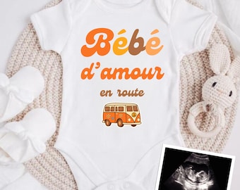 Pregnancy Announcement for Dad. Baby Bodysuit for Baby Announcement. Baby on the Way. Organic Cotton. Original Pregnancy Announcement Bodysuit. Baby Shower Gift