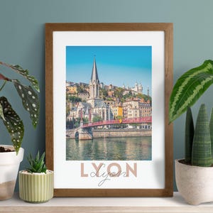 Lyon Poster, France Wall Art, Digital Download, Printable Wall Art, Lyon France City Scape, Large Art Print, Travel Poster, Old Town