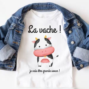 Pregnancy Announcement in French. Future Big Sister Gift. Soon to be Big Sister. Child T-shirt. Baby Announcement Gift. Future Grande Soeur