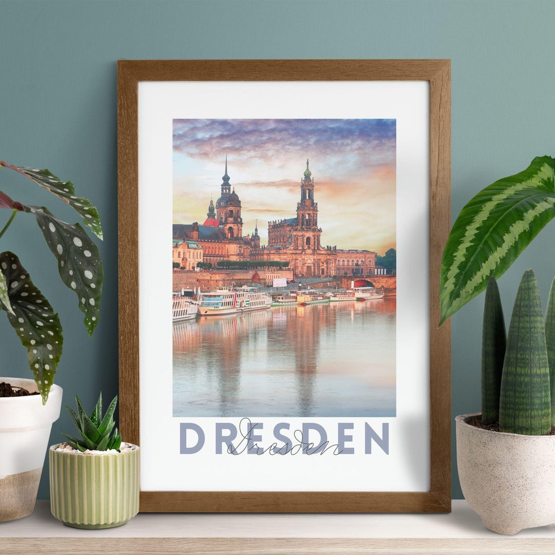 Dresden Poster Germany Printable Wall Art Travel Memories German City ...