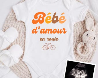 Pregnancy Announcement for Dad. Baby Bodysuit for Baby Announcement. Baby on the Way. Organic Cotton. Original Pregnancy Announcement Bodysuit. Baby Shower Gift