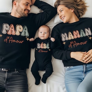 Sweatshirt Annonce Grossesse Noël "Maman Elfe & Bébé Elfe" – Cadeau Original Future Maman, Grand-parents, Pour Fêtes De Fin D'année