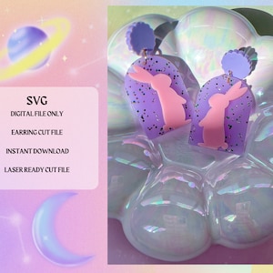 Easter Bunny Arch SVG Cut File | Laser Ready | Glowforge Ready | Earring Cut File | Digital Download | Easter Spring Day SVG File