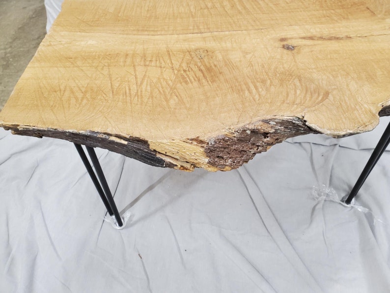 Live Edge White Oak Slab Table Etsy