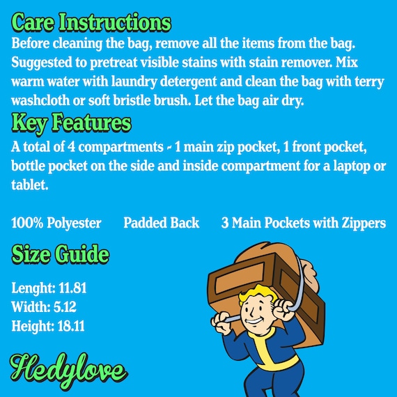 Fallout Backpack Vault-tec Backpack Vault Boy Backpack 