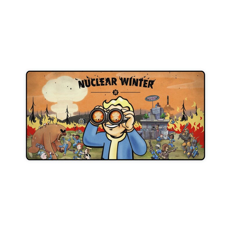 Fallout Desk Mat Fallout 76 Desk Mat Fallout Cartoon Desk Etsy