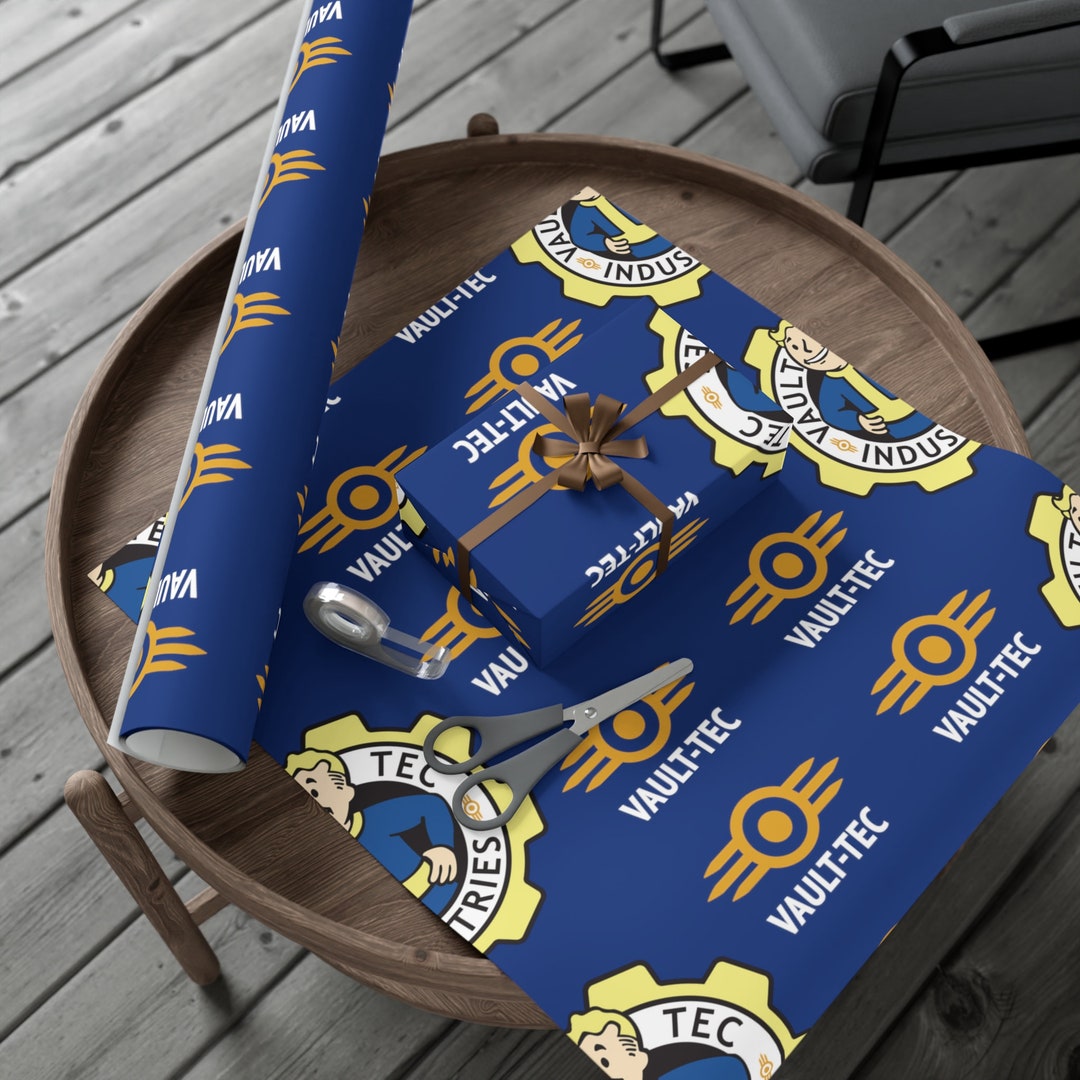Fallout Gift Wrapping Paper Vaulttec Pattern 30 X 72 Inches Etsy