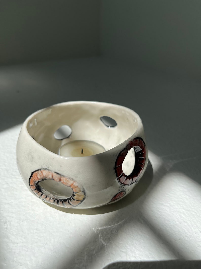 Porcelain Flower Tea Light Holder Etsy