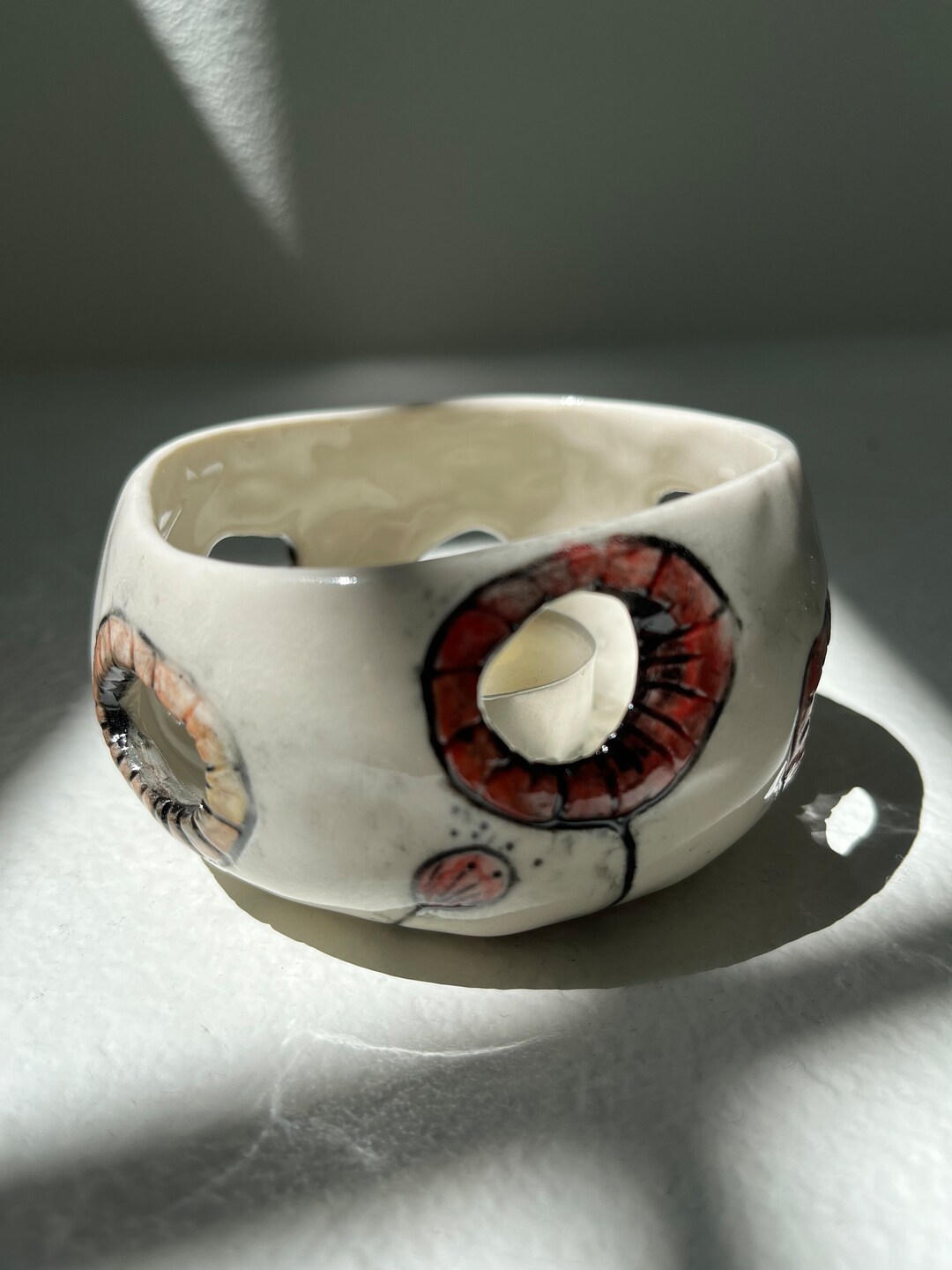 Porcelain Flower Tea Light Holder Etsy