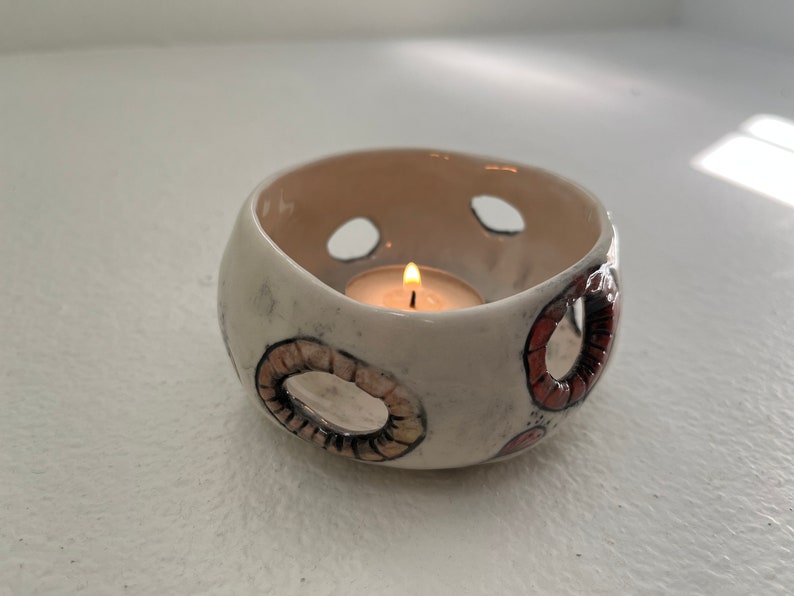 Porcelain Flower Tea Light Holder Etsy