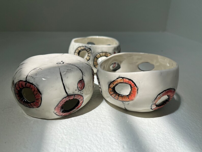 Porcelain Flower Tea Light Holder Etsy