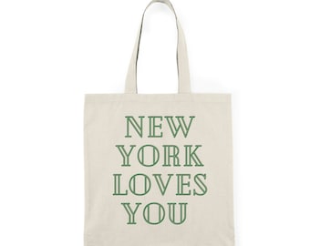 New York Loves You Natural Tote Bag