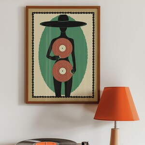 Jazz poster retro wall art vintage poster music 70s Wall art piano digital art deco print on demand Home decor gift for her affiche murale