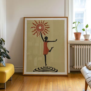 Póster de jazz, arte de pared retro, póster vintage, música de los años 70, disco de arte de pared, impresión art déco digital a pedido, decoración del hogar, regalo para ella, póster mural