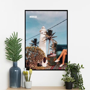 Impresión artística de collage de inspiración surrealista, póster de moda retro vintage para decoración del hogar, arte de pared de los años 70 cortado y pegado, impresión digital