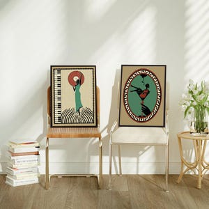 Unique Vintage Jazz art Poster Retro Wall Art Music Lover Bossa Nova wall art Gift for Her  Jazz Print Deco Art on Demand Affiche murale