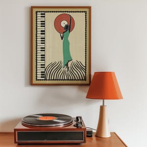 Unique Vintage Jazz art Poster Retro Wall Art Music Lover Bossa Nova wall art Gift for Her  Jazz Print Deco Art on Demand Affiche murale