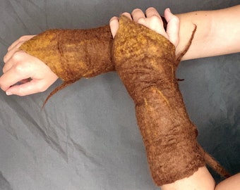 Brazales de muñeca élficos, calentadores de muñeca de otoño para Dryad Cosplay