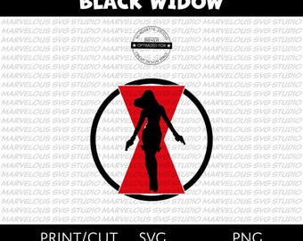 BLACK WIDOW SILHOUETTE | Natasha Romanoff | Symbol | Logo | Marvel Avengers Superhero | png svg dxf | Cricut | Silhouette | Digital Download