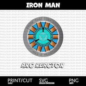 ARC REACTOR | アイアンマン | トニー・スタークに心があることの証明 | シンボル | アベンジャー | 高品質プリント | png | svg | シルエット | デジタルダウンロード