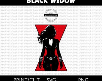 BLACK WIDOW SILHOUETTE | Natasha Romanoff | Symbol | Logo | Marvel Avengers Superhero | png svg dxf | Cricut | Silhouette | Digital Download