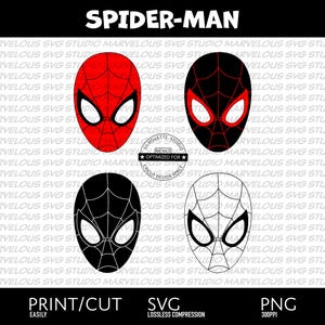 SPIDER-MAN Discounted PACKAGE | Mask | Peter Parker | Miles Morales | Quality Print & Cut | png, svg, dxf | Cricut | Silhouette | Download