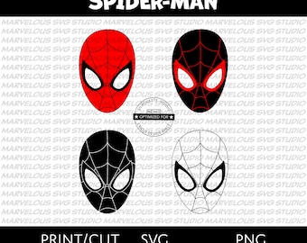 SPIDER-MAN Discounted PACKAGE | Mask | Peter Parker | Miles Morales | Quality Print & Cut | png, svg, dxf | Cricut | Silhouette | Download