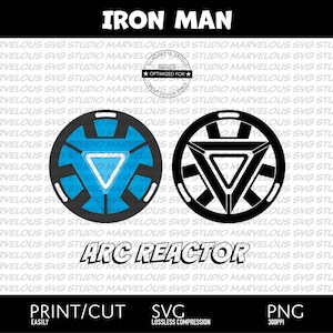 ARC REACTOR | アイアンマン | トニー・スターク | ハート | シンボル | マーベル・アベンジャーズ スーパーヒーロー | PNG | SVG | DXF | Cricut | シルエット | デジタルダウンロード