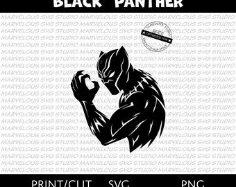BLACK PANTHER | T'Challa the King of Wakanda | Marvel Avengers Superhero | MASK | png svg dxf | Cricut | Silhouette | Digital Download