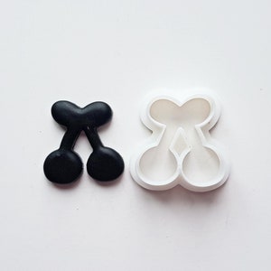 Cherry polymer clay cutters, 3d printed fruit clay earring cutter, cherry clay cutter set
