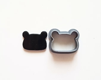 Bear head polymer clay cutters, 3d printed wild animal clay earring cutter, bear clay cutter set