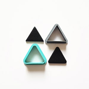 Triangle polymer clay cutters, 3d printed rounded triangle clay earrings cutter, basic shape clay cutter set