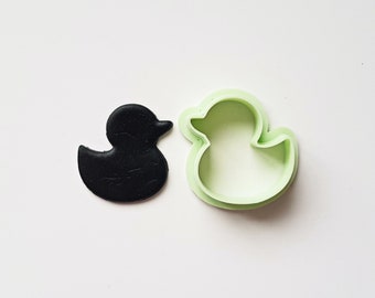 Duck polymer clay cutters, 3d printed duckling clay earring cutter, rubber duck clay cutter mirror set