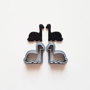 Dinosaur polymer clay cutters, 3d printed animal clay earring cutter, dino clay cutter mirror set