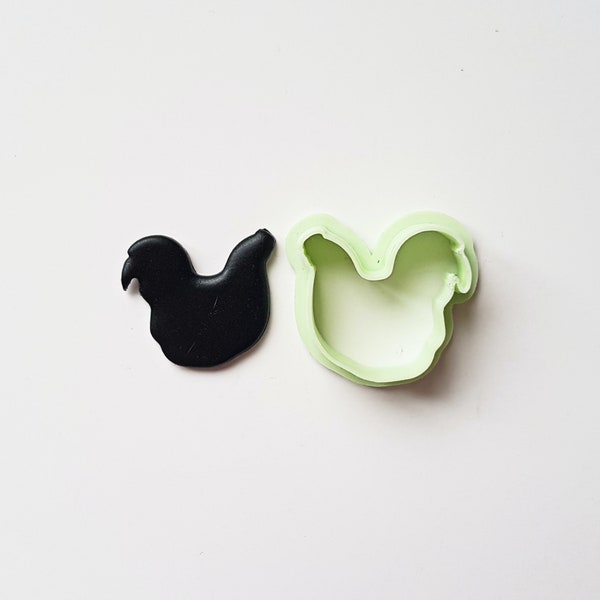 Chicken polymer clay cutters, 3d printed hen clay cutters for earrings, rooster clay cutter set