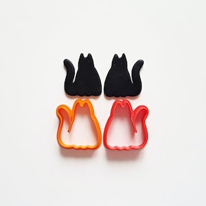 Kattensteker polymeerklei, 3D-geprinte dierenklei oorbellensnijder, kattenkleisnijder