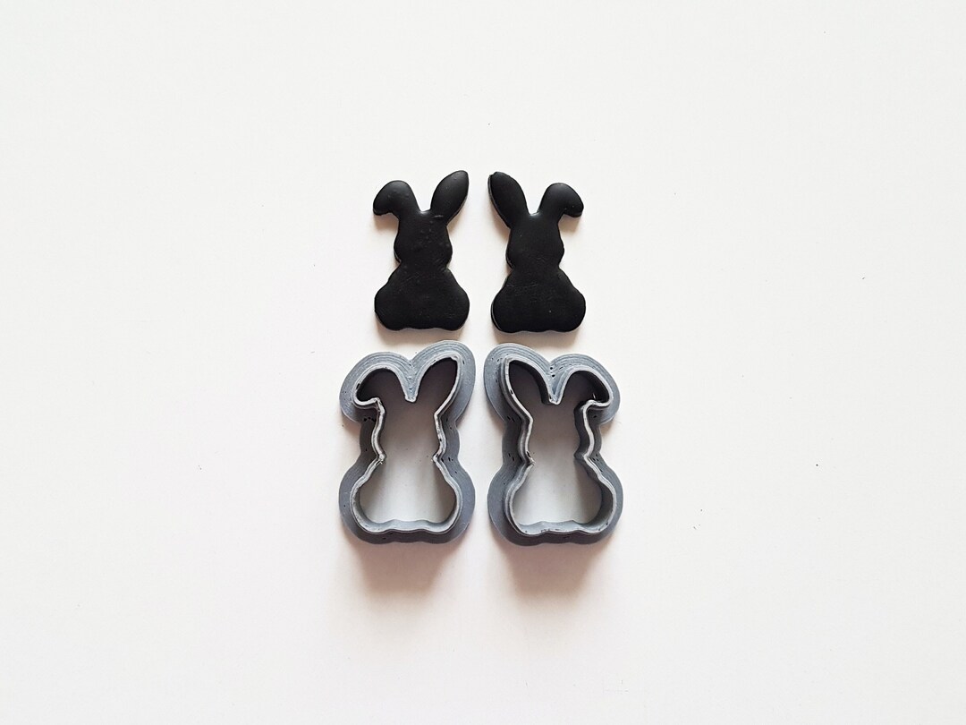 Flop Ear Bunny Polymer Clay Cutters, 3d Printed Rabbit Clay Cutters for
