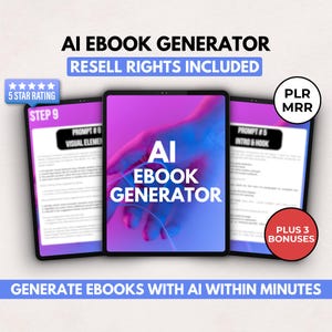 ChatGPT eBook Ersteller Ai eBook Generator, So schreiben Sie eBook mit KI, erstellen eBook mit ChatGPT PLR MRR Erstellen Sie digitale Produkte mit ChatGPT