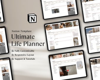 Notion Planner 2023 Productivity Planner Notion, Digital Meal Planner Notion, Lesson Planner Notion Financial Planner, Travel Planner Notion