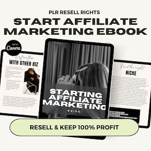 Plr Ebook Affiliate Marketing, Master Resell Rights Marketing, Passive Income MRR Make Money Online, Lead Magnet, Plr Canva Template Ebook image 1