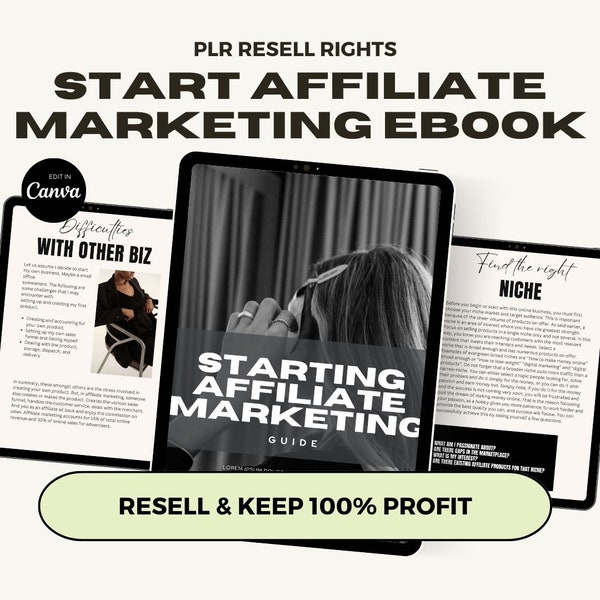 Plr Ebook Affiliate Marketing, Master Resell Rights Marketing, Passive Income MRR Make Money Online, Lead Magnet, Plr Canva Template Ebook