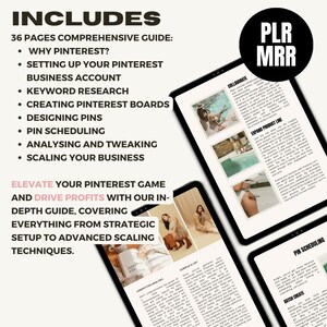 Pinterest Guide PLR Pinterest Marketing plr, Pinterest Passive Income guide PLR, Make Money on Pinterest, Done for you Lead Magnet PLR Ebook image 2